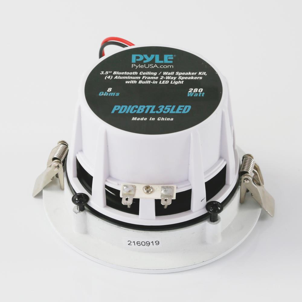 Pyle Pro PDICBTL35 3.5" Bluetooth Ceiling Wall Speakers with LED Light