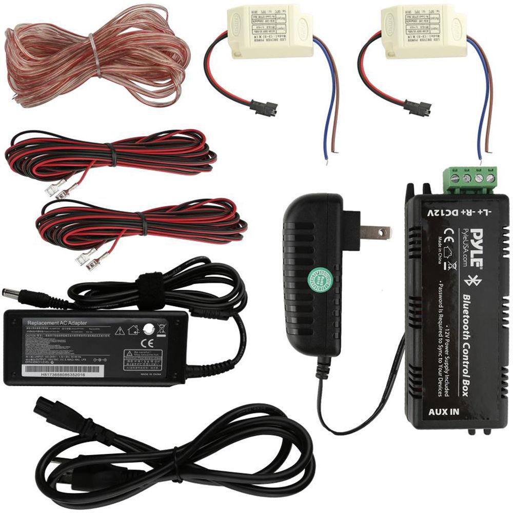 Pyle Pro PDICBTL4 4" Bluetooth Ceiling Wall Speakers with LED Light