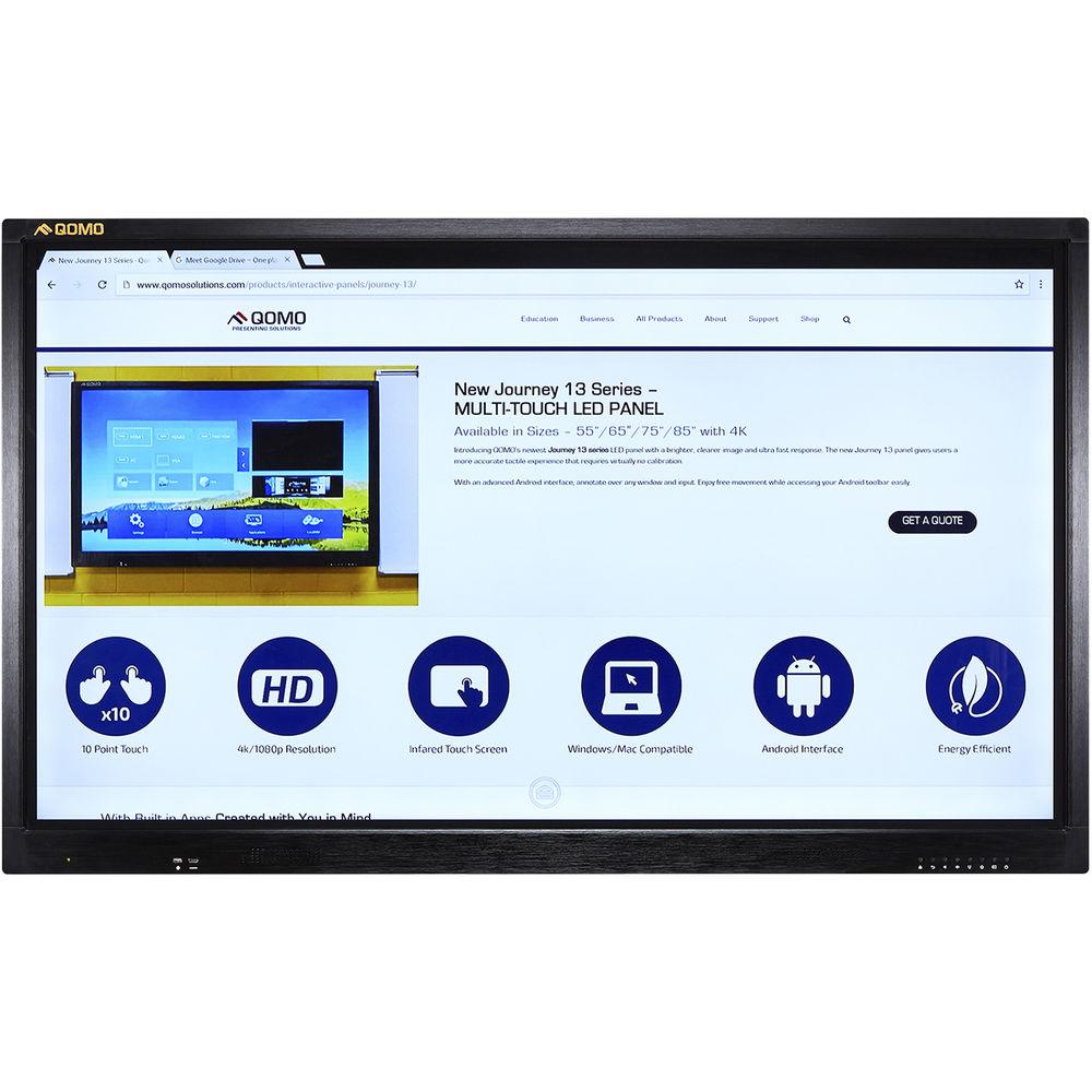 QOMO Journey 13 85" 4K Interactive LED Touchscreen Display