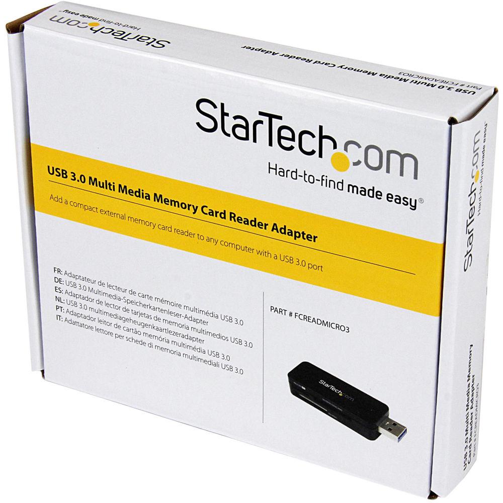 StarTech USB 3.0 Memory Stick SDHC microSD Memory Card Reader