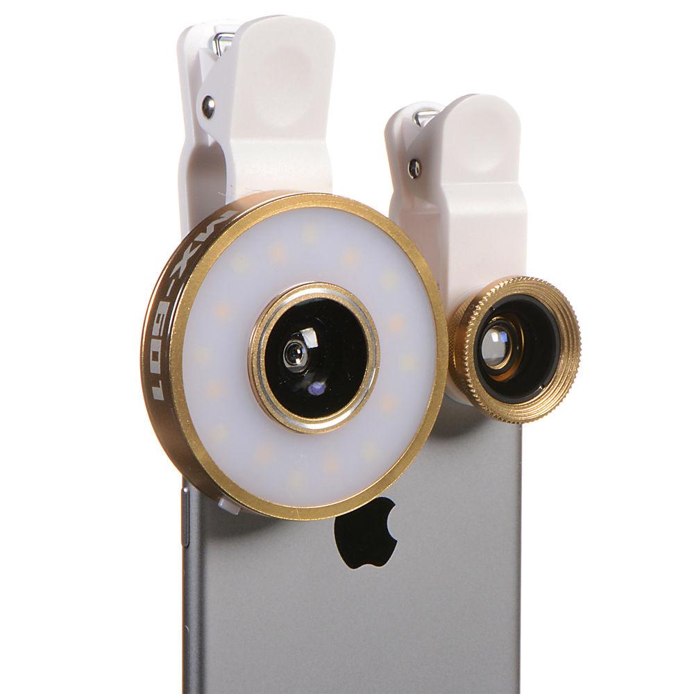 XP PhotoGear 6-in-1 LED Light Mobile Phone Lens Kit
