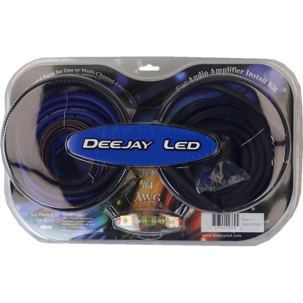DeeJay LED 4 Gauge Wire Complete Car Amplifier Installation Kit