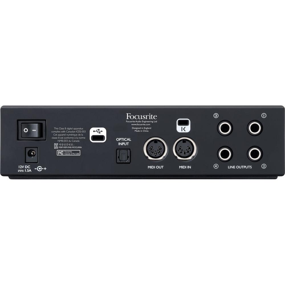 Focusrite Clarett 2Pre USB 10x4 USB Audio Interface