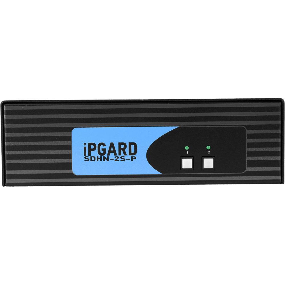 IPGard SDHN-2S-P 2-Port Single-Head 4K DP-to-HDMI KVM Switch with CAC Port