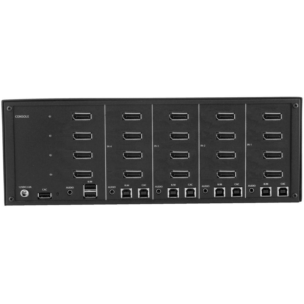 IPGard Secure 4-Port Quad-Head 4K DisplayPort KVM Switch with CAC Port