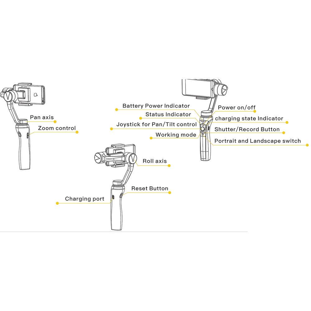 marSoar Glide 3-Axis Gimbal Stabilizer for Smartphones