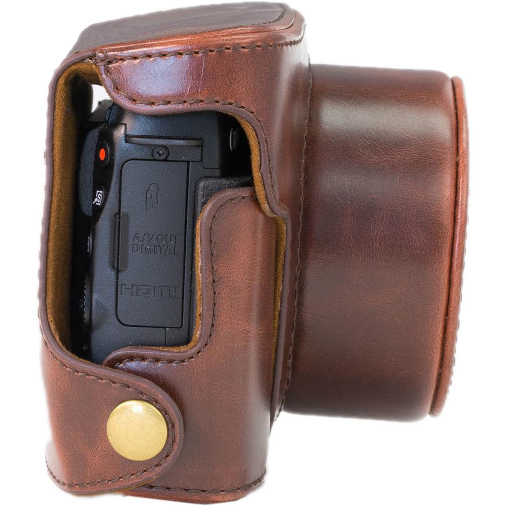 MegaGear Ever Ready PU Leather Camera Case with Strap for Canon PowerShot G1 X Mark II