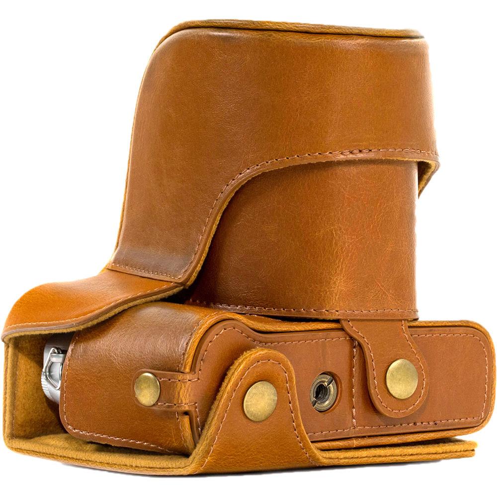 MegaGear Ever Ready PU Leather Case and Strap for Fujifilm X-T20, X-T10 and 15-50, 18-55mm Lens