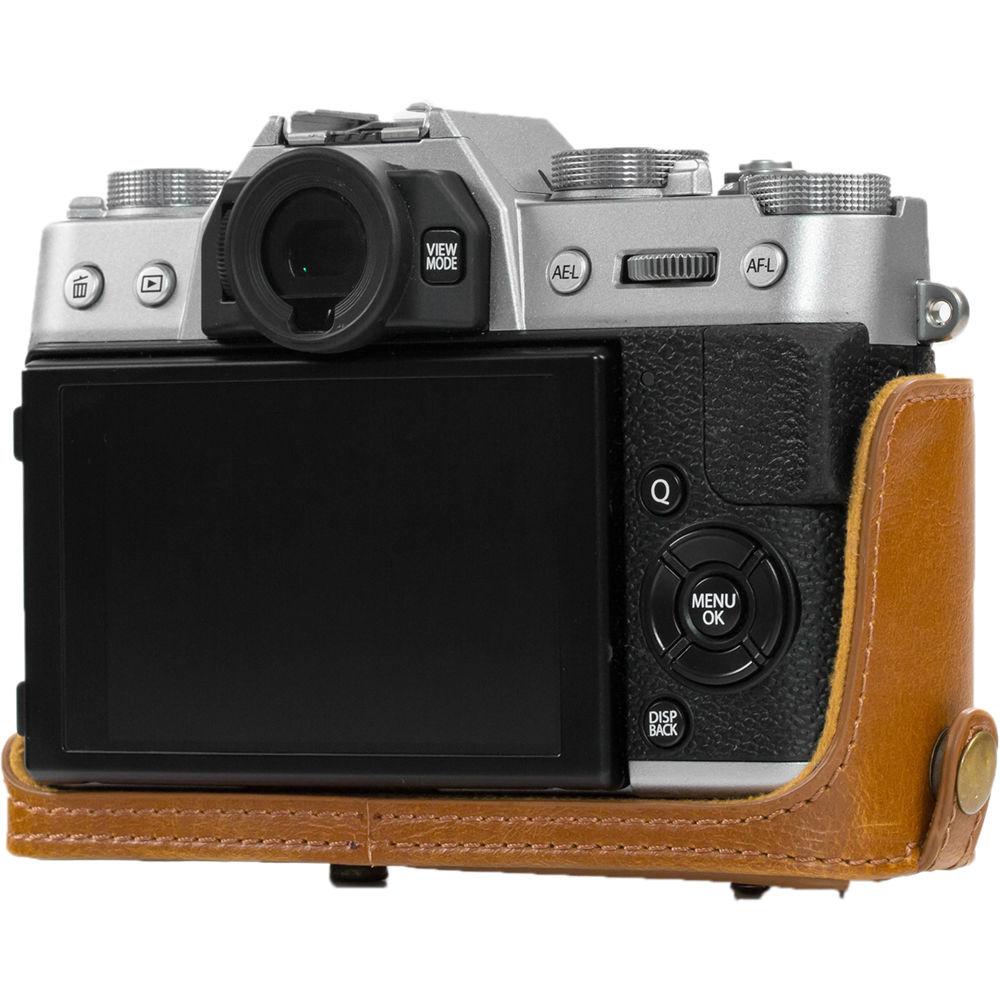 MegaGear Ever Ready PU Leather Case and Strap for Fujifilm X-T20, X-T10 and 15-50, 18-55mm Lens