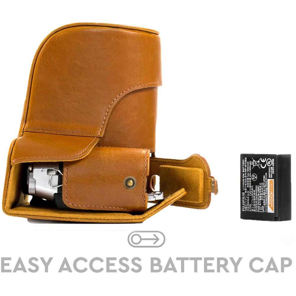 MegaGear Ever Ready PU Leather Case and Strap for Fujifilm X-T20, X-T10 and 15-50, 18-55mm Lens