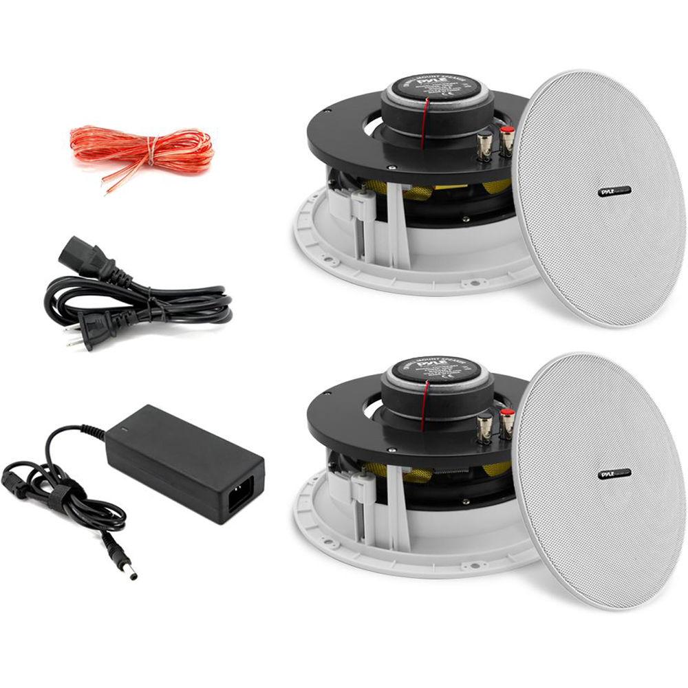 Pyle Pro 8" 300 Watt Peak In-Wall Ceiling Speaker with BT Wireless for Streaming