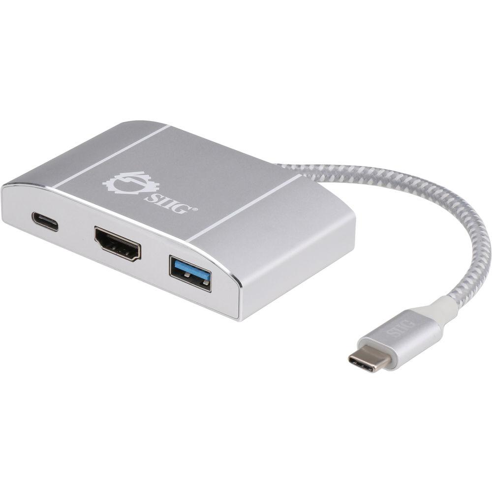 SIIG 3-Port USB 3.1 Gen 1 Multi-Adapter Hub with HDMI and Power Delivery Charging