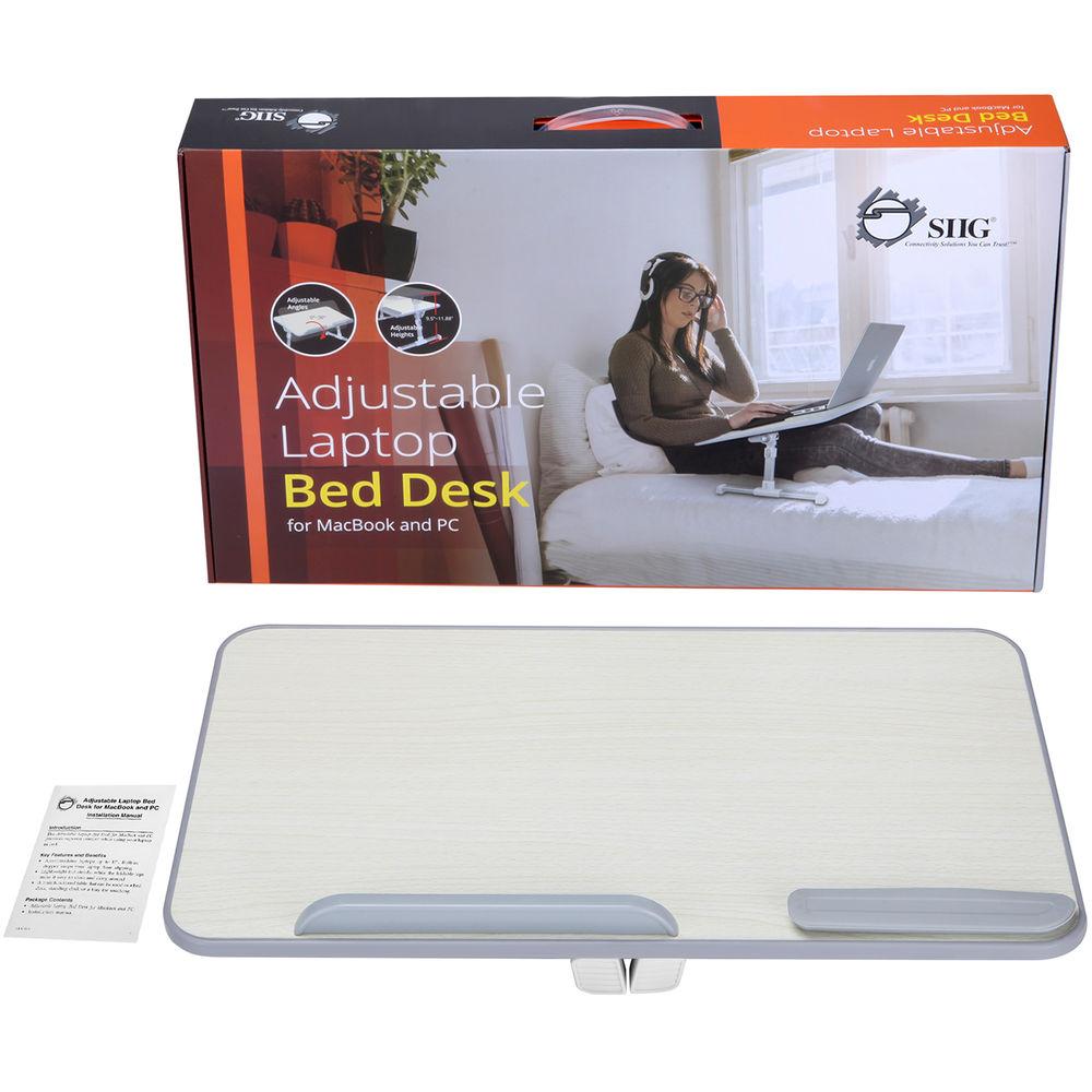 SIIG Adjustable Laptop Bed Desk for MacBook and PC, SIIG, Adjustable, Laptop, Bed, Desk, MacBook, PC