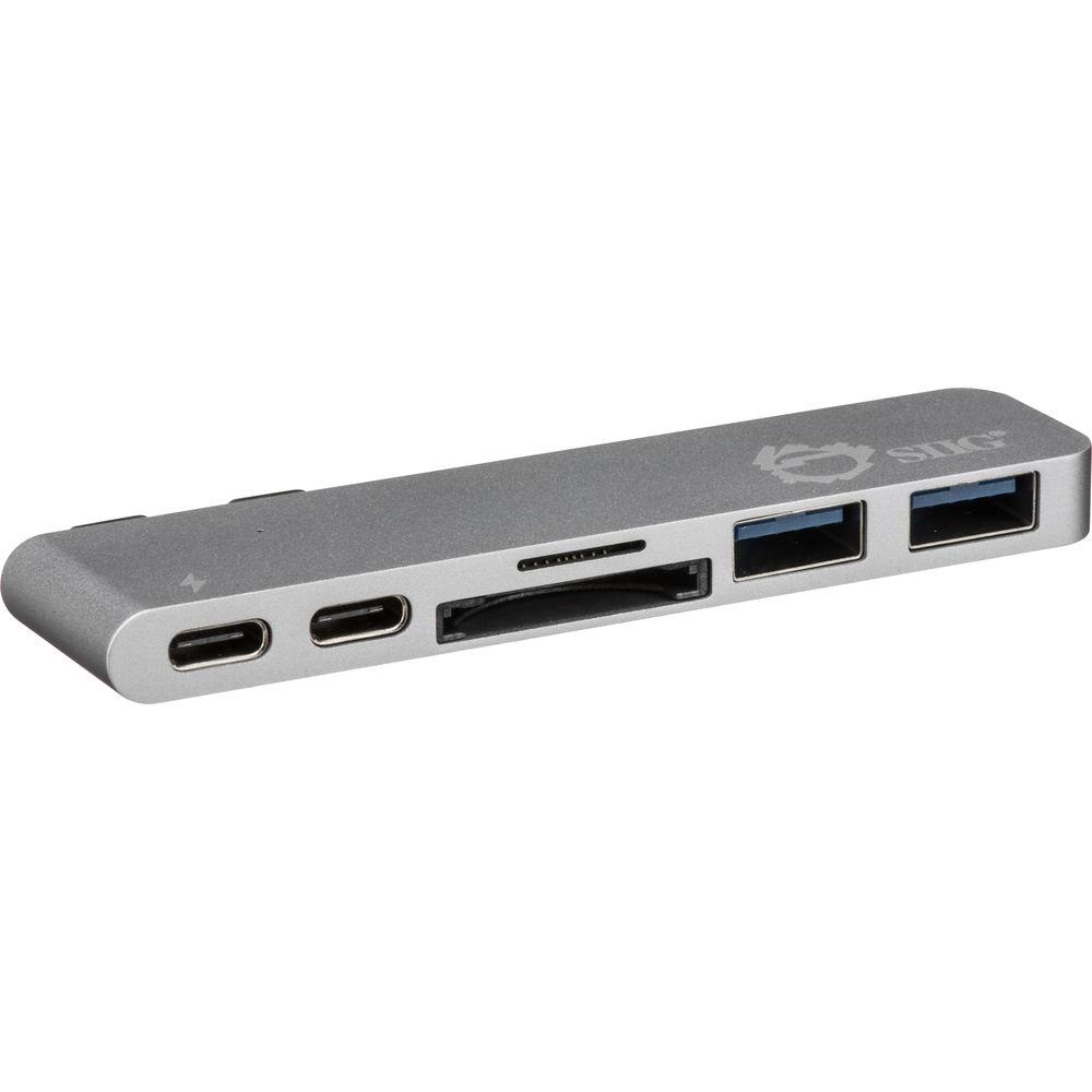 SIIG Dual USB Type-C Hub with Card Reader and Power Delivery