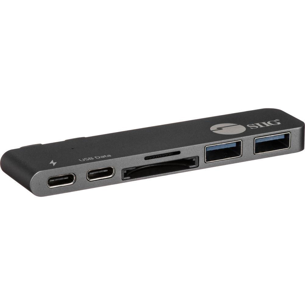 SIIG Dual USB Type-C Hub with Card Reader and Power Delivery