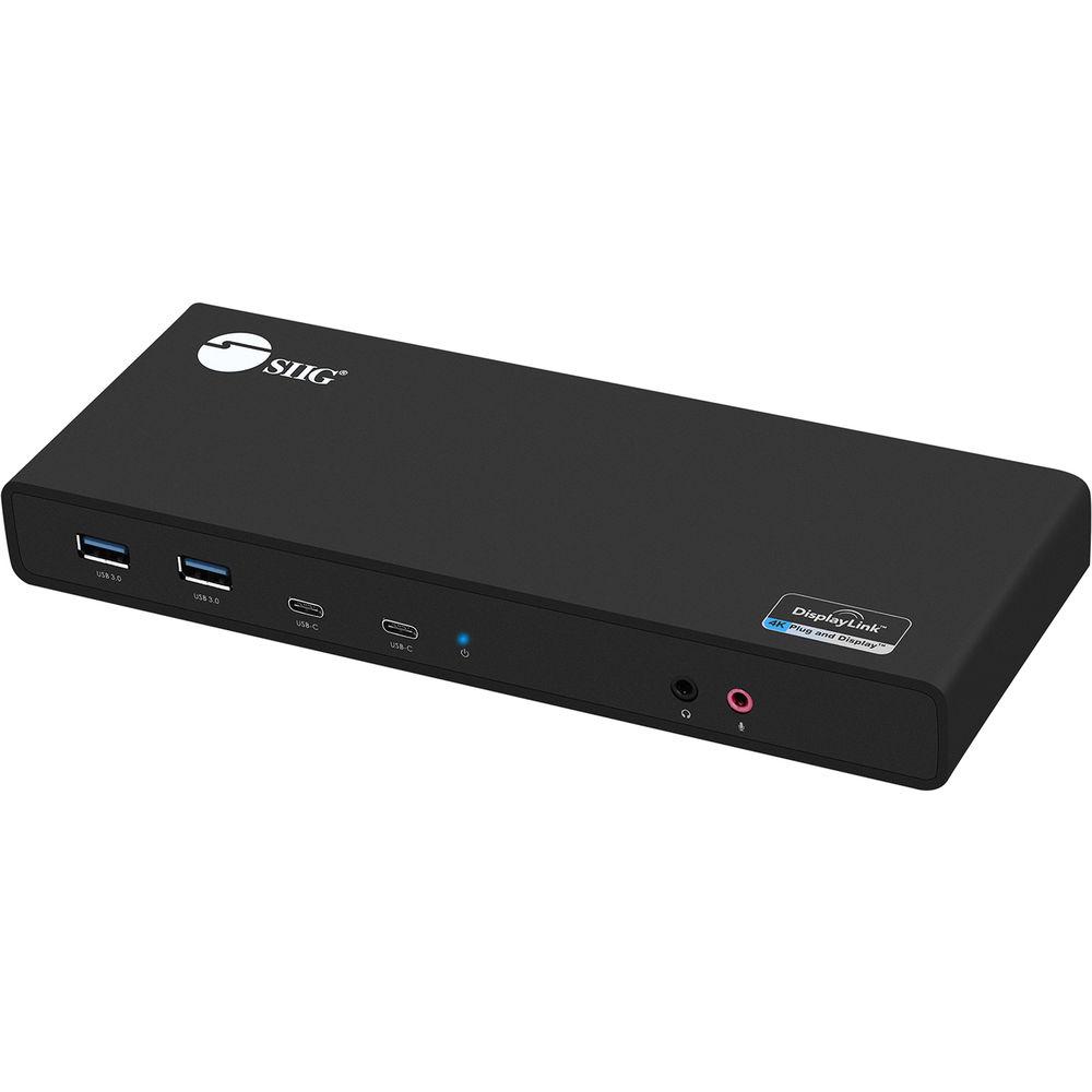 SIIG USB 3.1 USB Type-C Dual 4K Docking Station with Power Delivery