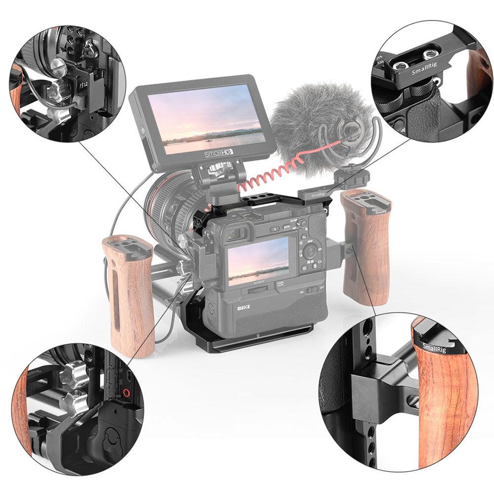 SmallRig Camera Cage for Sony a6000 a6300 a6500 with Meike MK-a6300 a6500 Grip