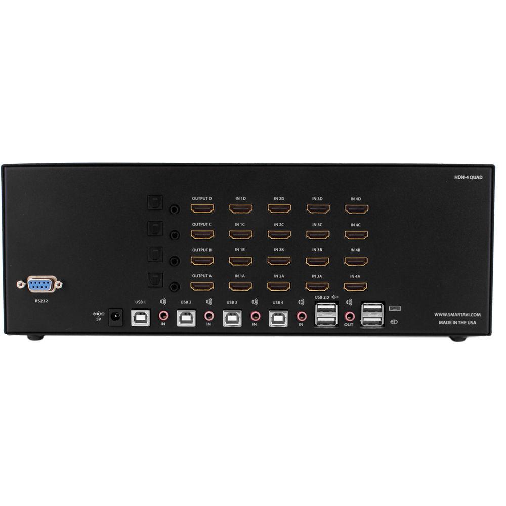 Smart-AVI 4-Port Quad-Head HDMI KVM Switch