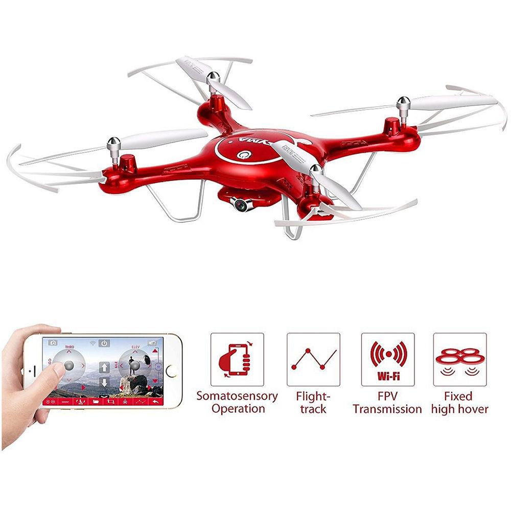 SYMA X5UW FPV Real-Time Quadcopter with 720p Wi-Fi Camera & 4-Channel Remote Control