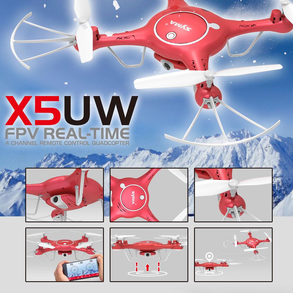 SYMA X5UW FPV Real-Time Quadcopter with 720p Wi-Fi Camera & 4-Channel Remote Control, SYMA, X5UW, FPV, Real-Time, Quadcopter, with, 720p, Wi-Fi, Camera, &, 4-Channel, Remote, Control