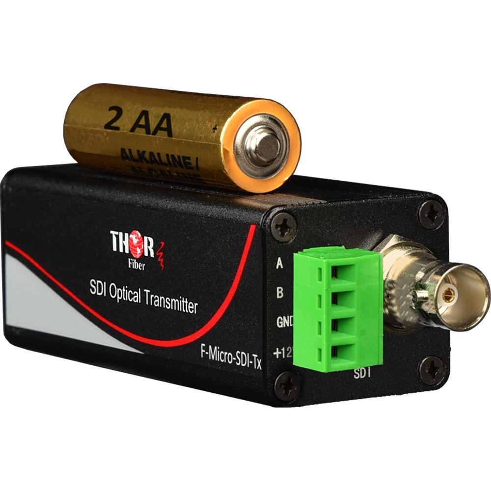 Thor 1-Channel HD-SDI Transmitter and Receiver Kit over Singlemode Fiber ST PC