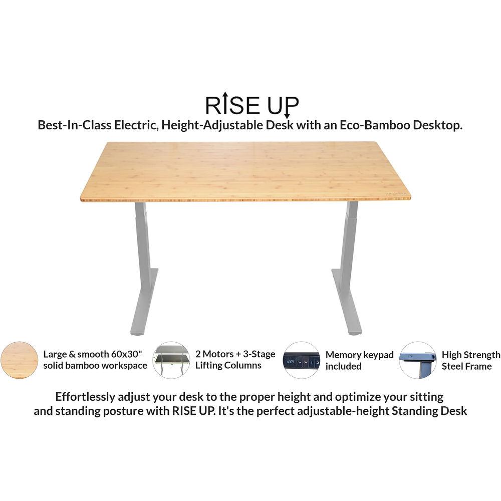 Uncaged Ergonomics 60x30" Bamboo Electric Standing Desk