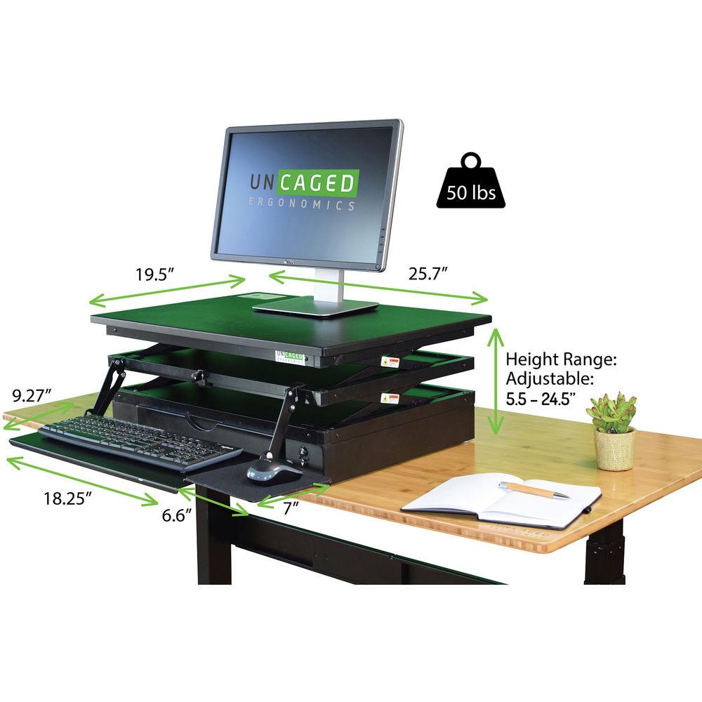 Uncaged Ergonomics Electric Changedesk Stand Up Converter