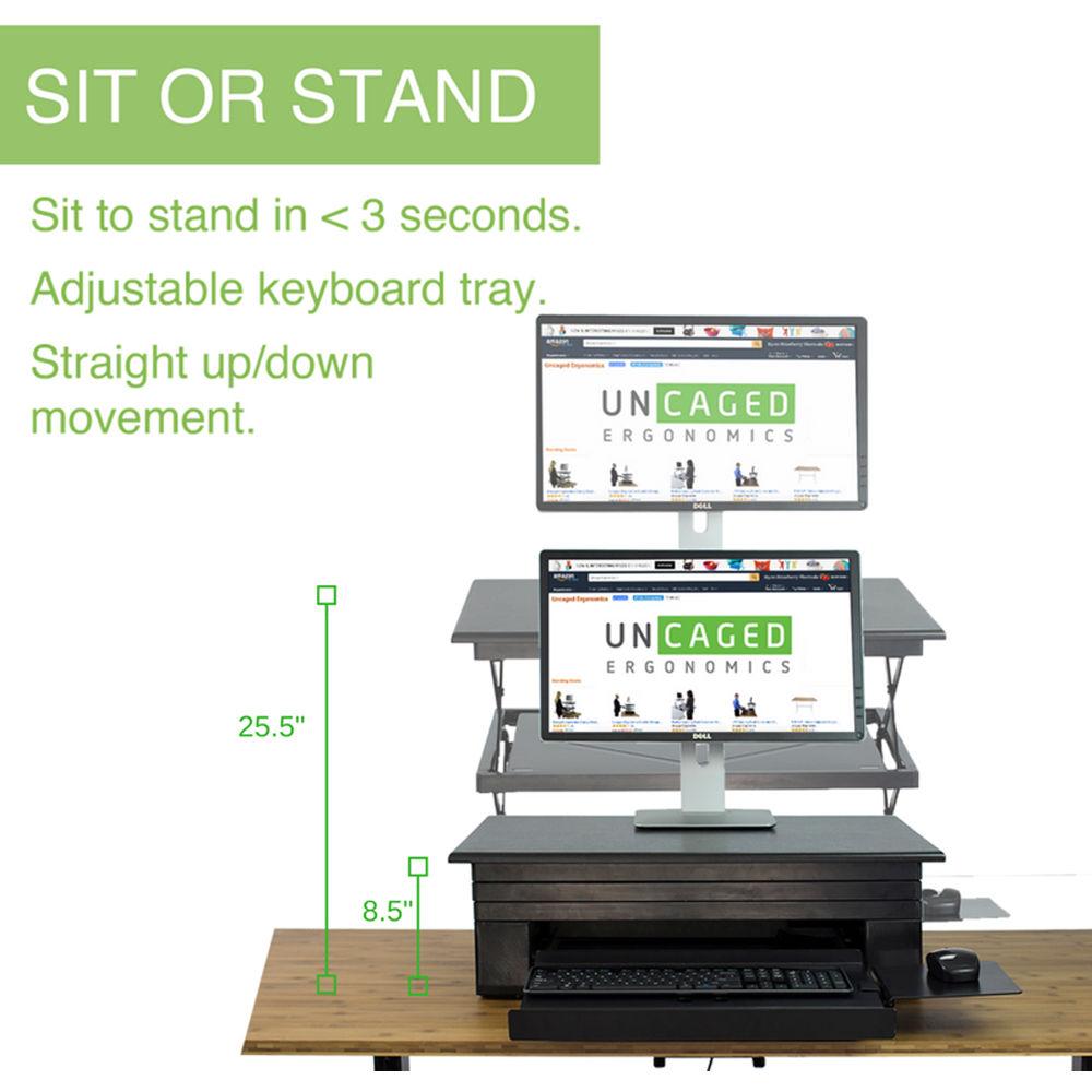 Uncaged Ergonomics Electric Changedesk Stand Up Converter