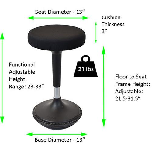 Uncaged Ergonomics Wobble Stool - Round Fabric Seat