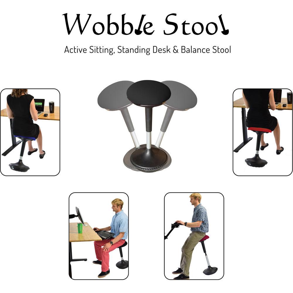 Uncaged Ergonomics Wobble Stool - Round Fabric Seat
