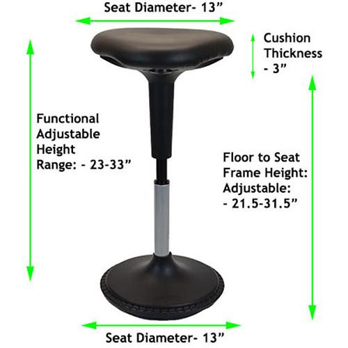 Uncaged Ergonomics Wobble Stool - Triangular Vinyl Seat