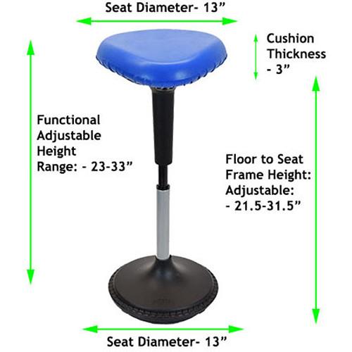 Uncaged Ergonomics Wobble Stool - Triangular Vinyl Seat
