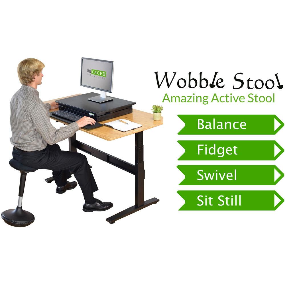Uncaged Ergonomics Wobble Stool - Triangular Vinyl Seat
