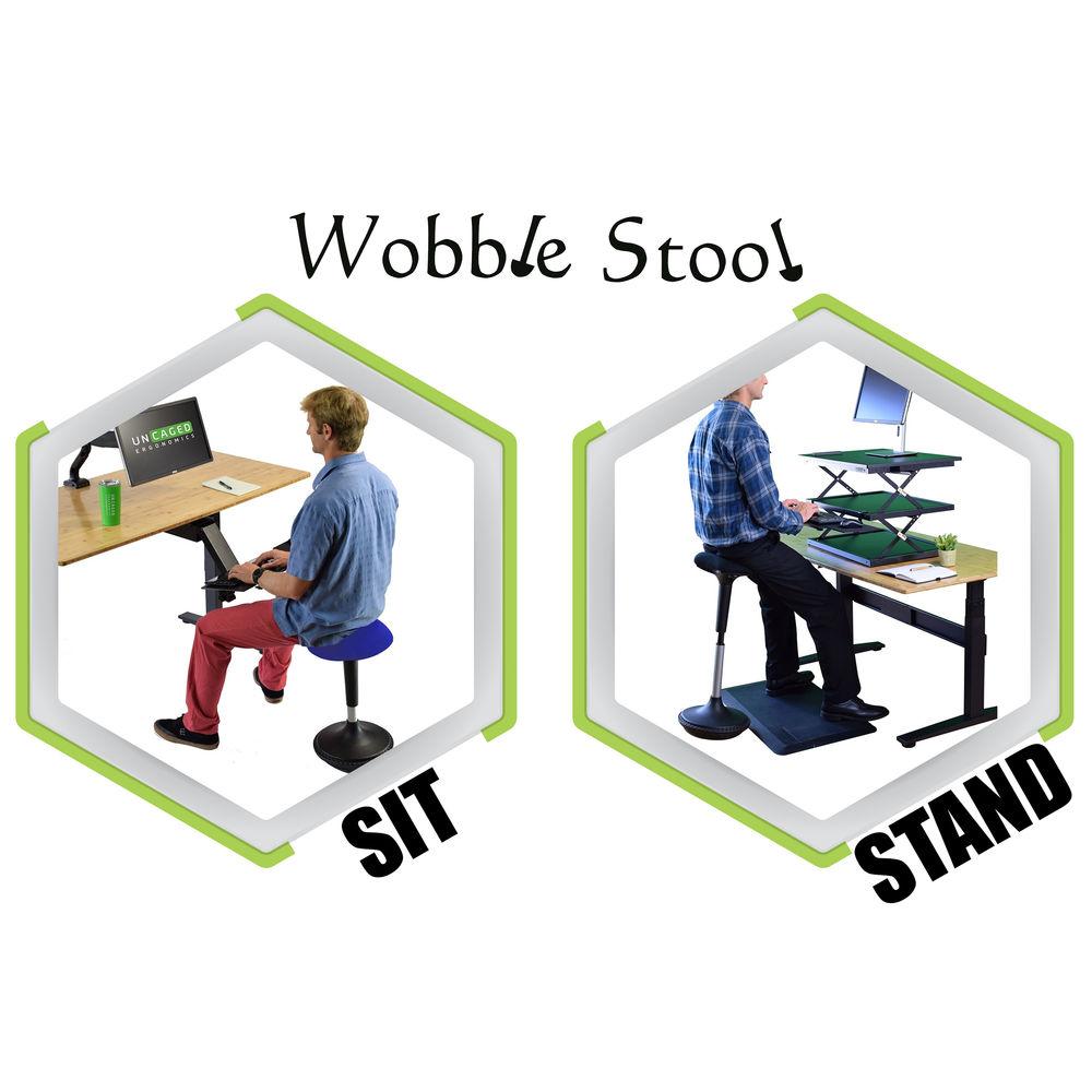 Uncaged Ergonomics Wobble Stool - Triangular Vinyl Seat