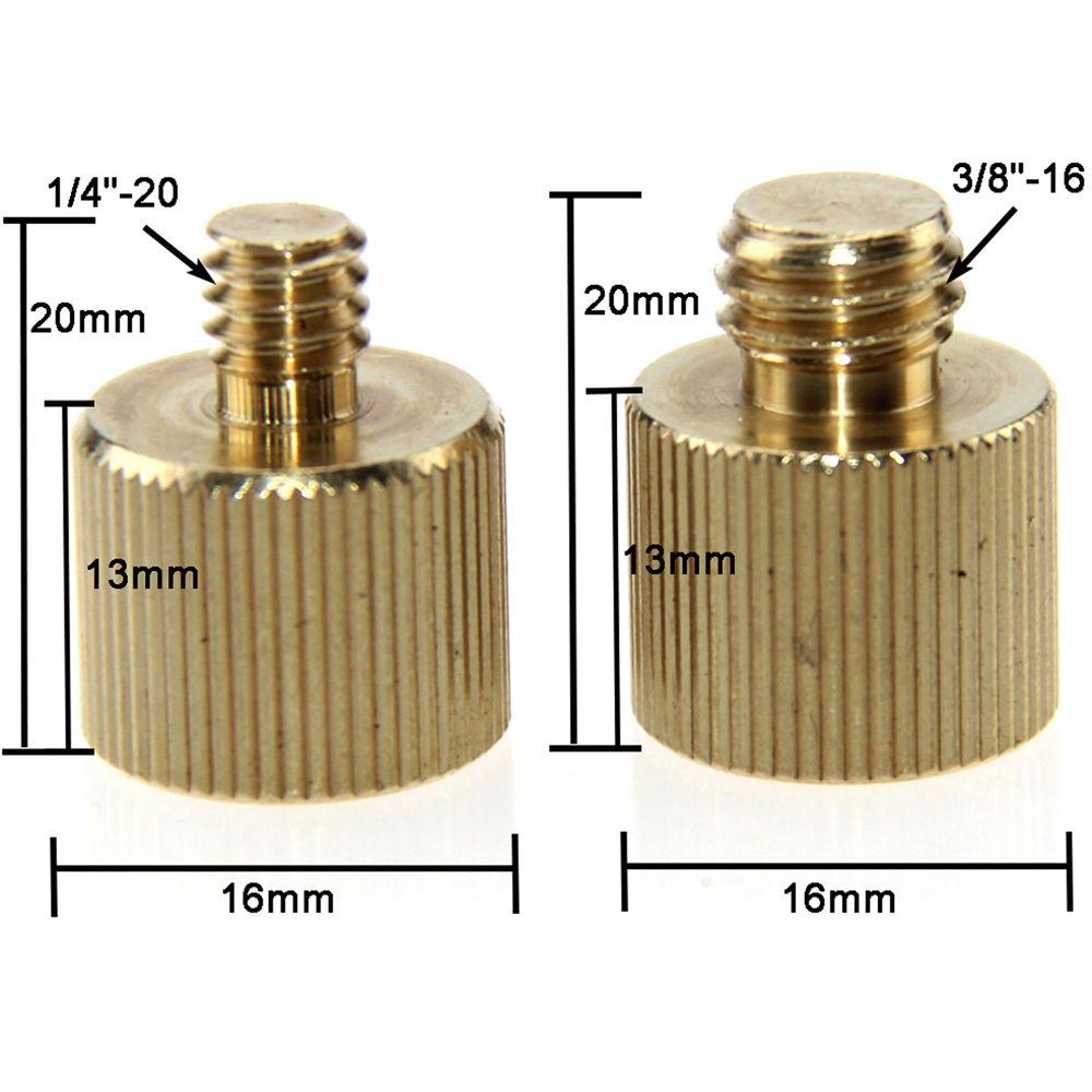 CAMVATE 3 8"-16 To 1 4"-20 And 1 4"-20 To 3 8"-16 Screw Adapter Set