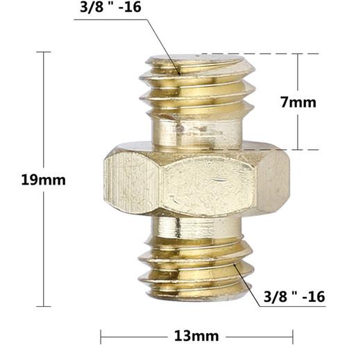 CAMVATE Double Male Thread Adapter With Hex Nut