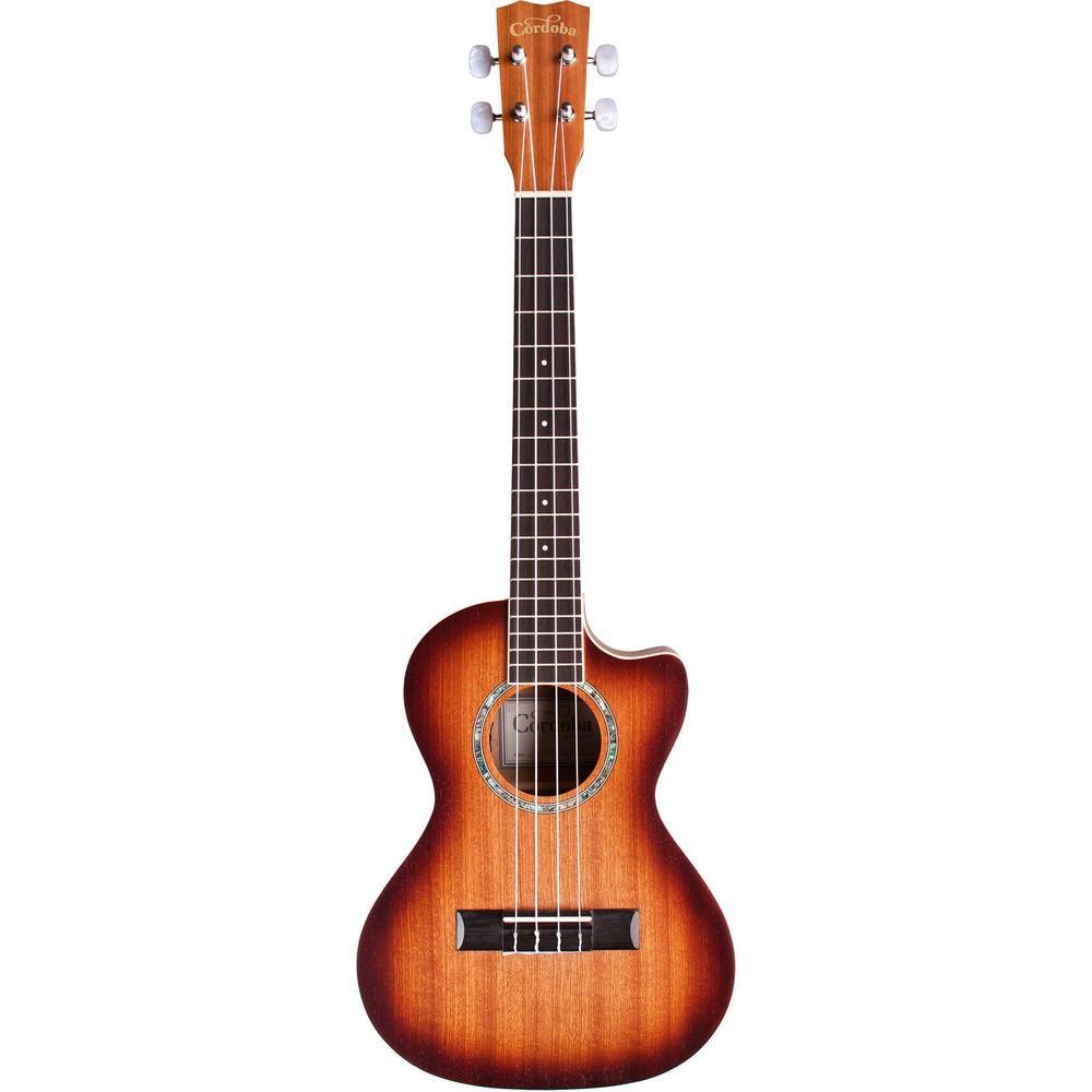 Cordoba 15TM-CE Tenor Electric Ukulele Edgeburst