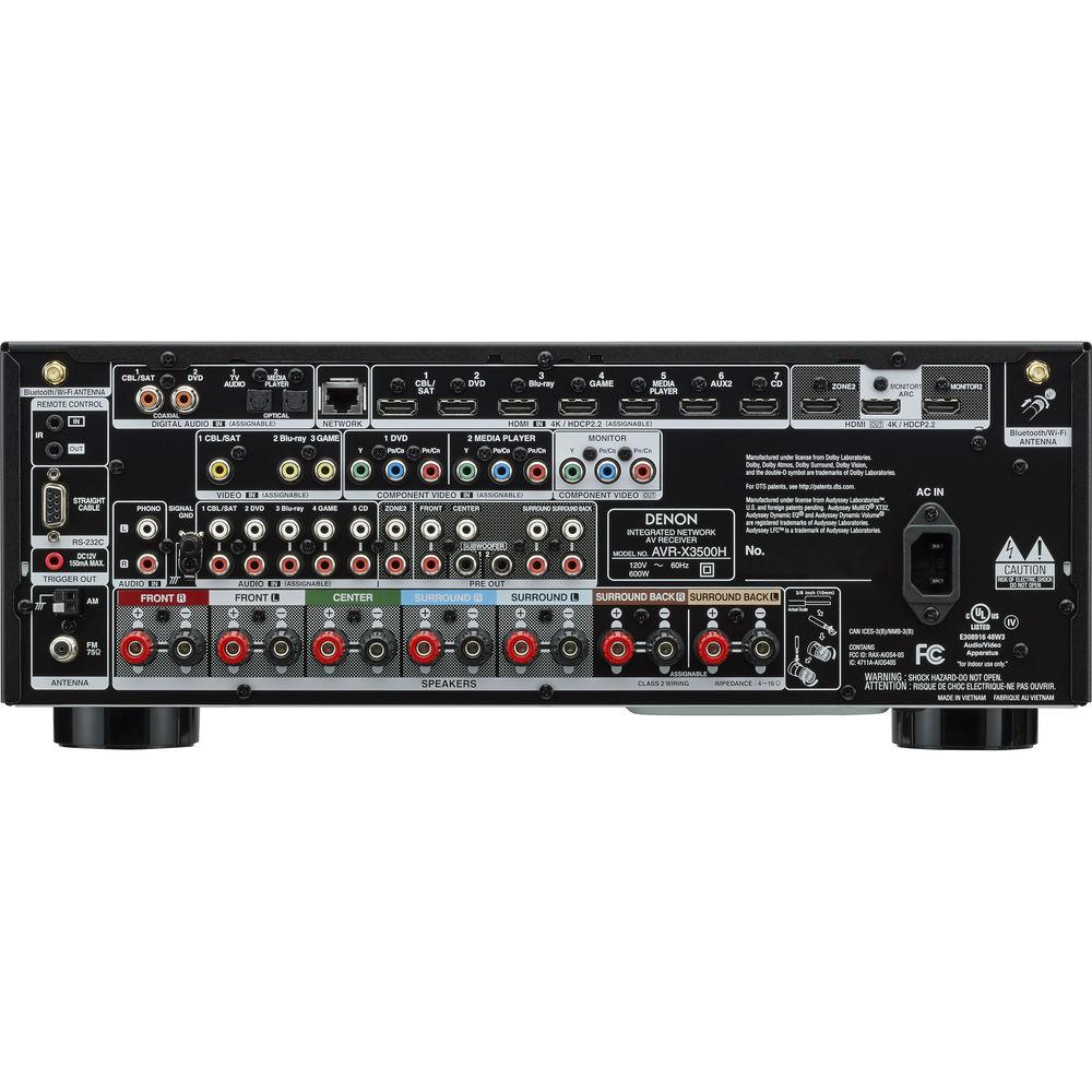 Denon AVR-X3500H 7.2-Channel Network A V Receiver