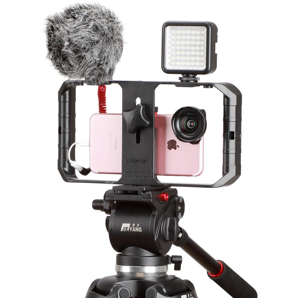 DigitalFoto Solution Limited Smartphone Video Rig W 3 Shoe Mounts Filmmaking Case Handheld Phone Video Stabilizer Grip Tripod Mou