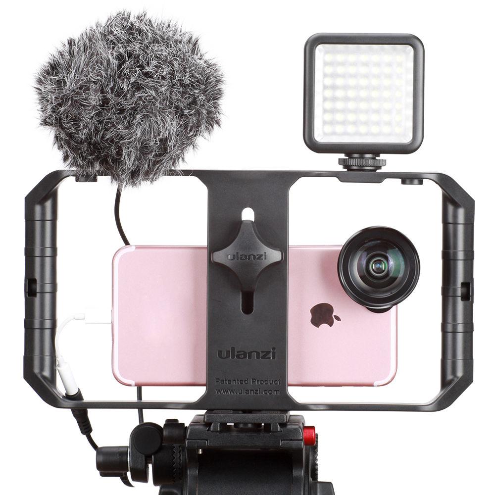 DigitalFoto Solution Limited Smartphone Video Rig W 3 Shoe Mounts Filmmaking Case Handheld Phone Video Stabilizer Grip Tripod Mou