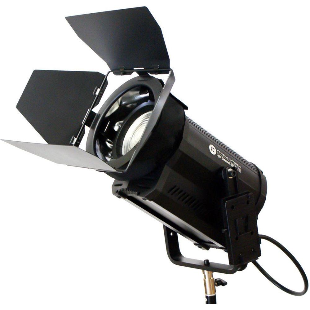 Intellytech Light Cannon F-165 AC DC 5500K High-Output LED Fresnel with Wi-Fi and Gold Mount Battery Plate