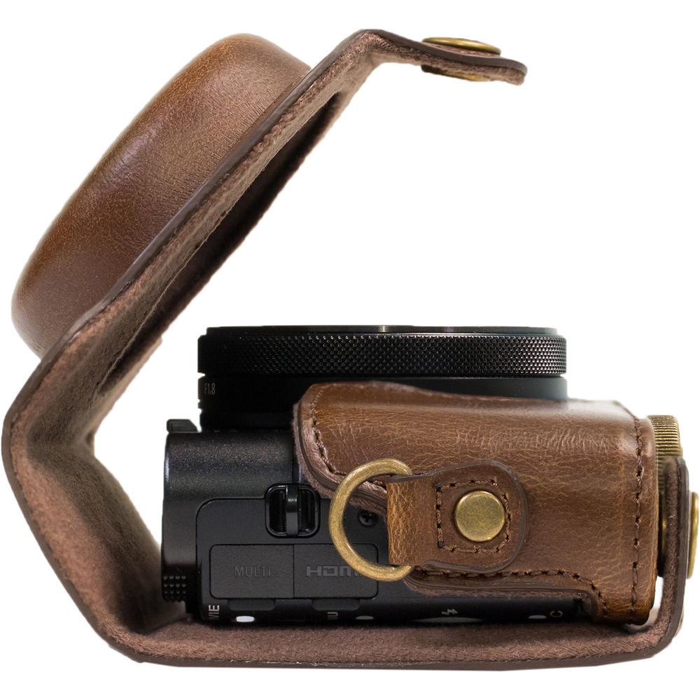 MegaGear Ever Ready PU Leather Camera Case and Strap for Sony Cyber-shot DSC-WX500