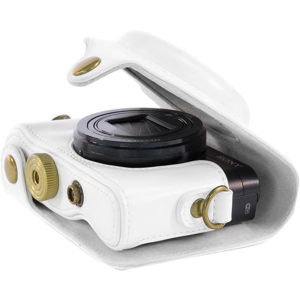 MegaGear Ever Ready PU Leather Camera Case and Strap for Sony Cyber-shot DSC-WX500