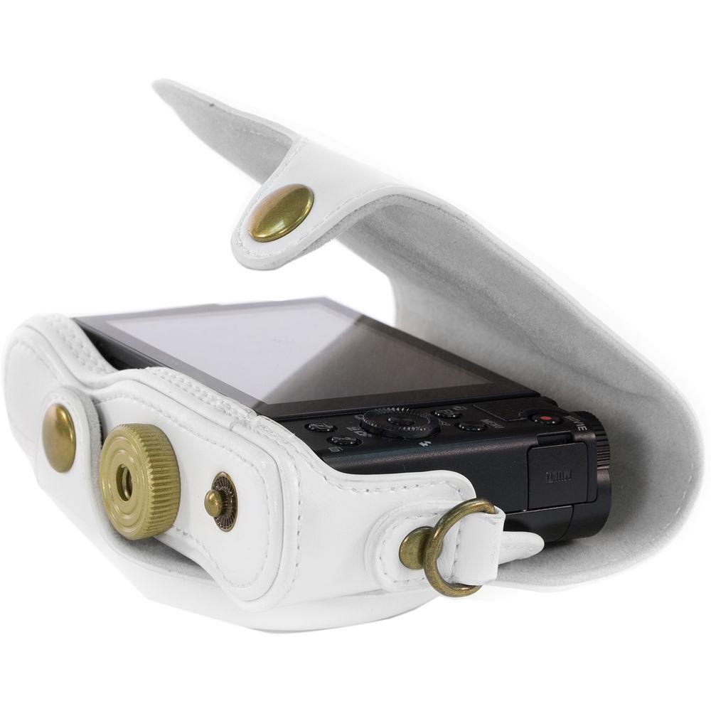 MegaGear Ever Ready PU Leather Camera Case and Strap for Sony Cyber-shot DSC-WX500