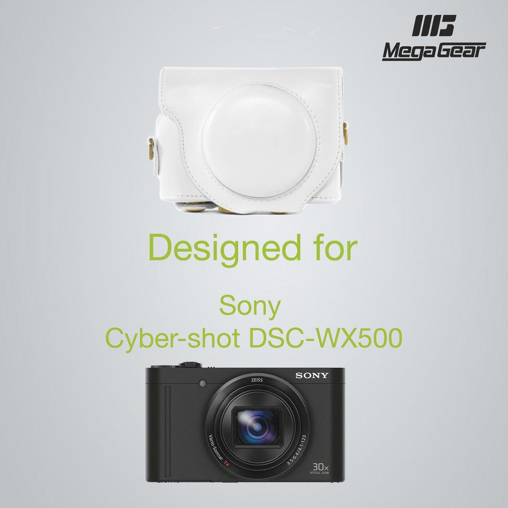 MegaGear Ever Ready PU Leather Camera Case and Strap for Sony Cyber-shot DSC-WX500