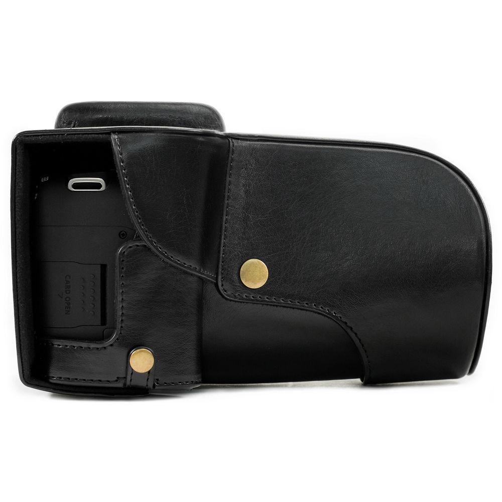 MegaGear Ever Ready PU Leather Case and Strap for Canon EOS T6s, 8000D & 18-55mm Lens