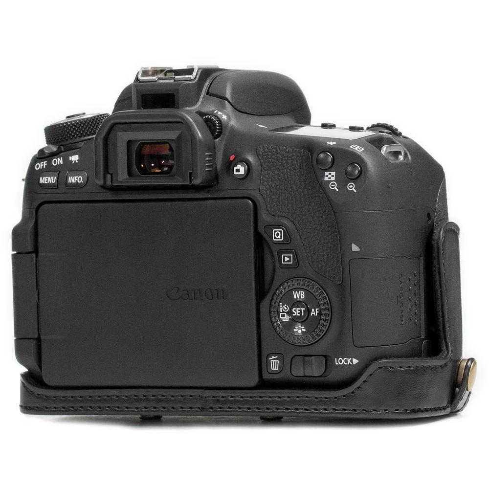 MegaGear Ever Ready PU Leather Case and Strap for Canon EOS T6s, 8000D & 18-55mm Lens