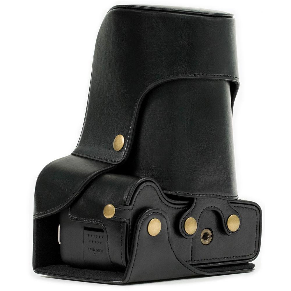 MegaGear Ever Ready PU Leather Case and Strap for Canon EOS T6s, 8000D & 18-55mm Lens