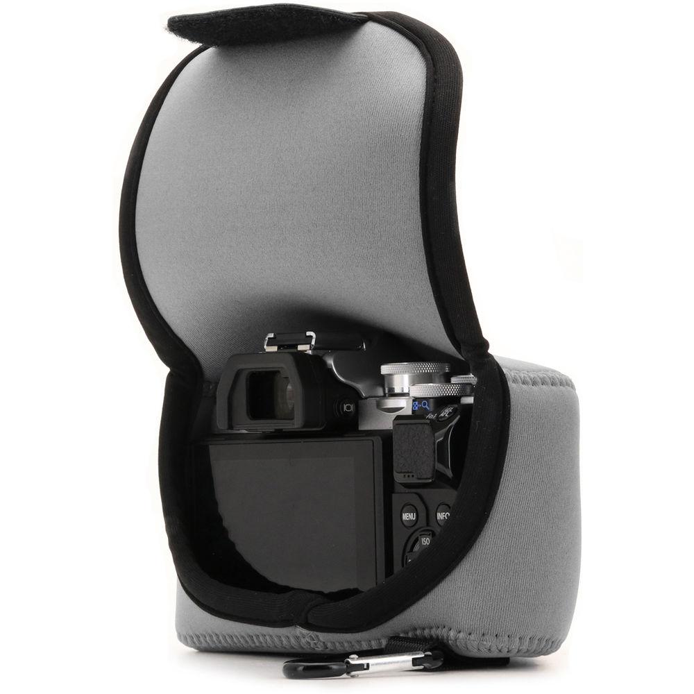 MegaGear Ultra-Light Neoprene Camera Case with Carabiner for Olympus OM-D E-M10 Mark III with 14-42mm