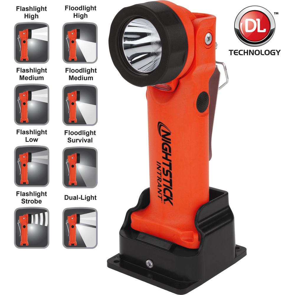 Nightstick XPR-5568RX INTRANT Intrinsically Safe Permissible Dual-Light Right-Angle Rechargeable LED Light